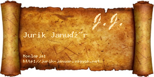 Jurik Január névjegykártya